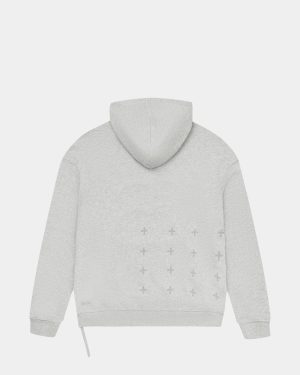 4 X 4 BIGGIE HOODIE GREY MARLE