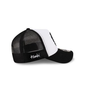 KSUBI X NEW ERA 9FORTY A-FRAME TRUCKER CAP BLACK/WHITE