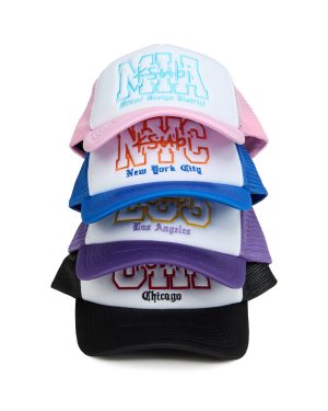 NYC AND THE STREETS TRUCKER CAP BLUE