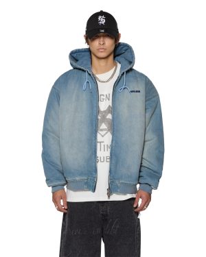 SLOUCH BOMBER JACKET FADED INDIGO