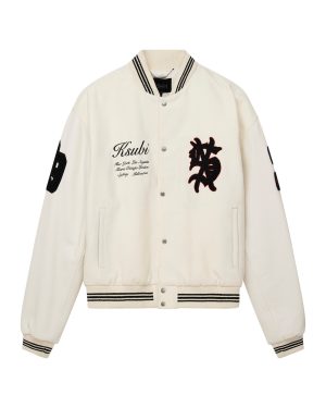 PLAYOFF VARSITY JACKET ECRU