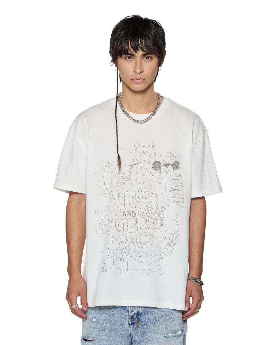 NOIZE BIGGIE SS TEE VINTAGE WHITE