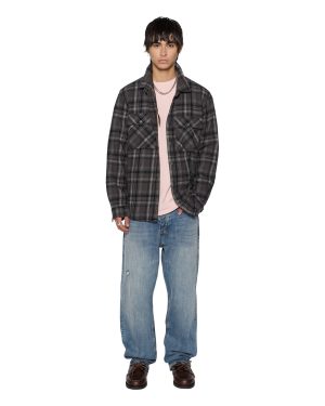 SNAKEBITE SHIRT CHECK CHARCOAL