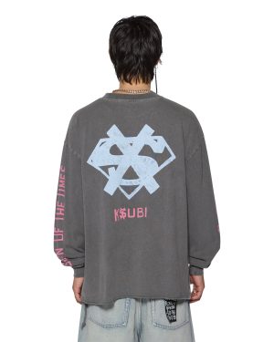 THE SIGN EKCESS LS TEE CHARCOAL