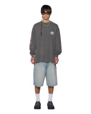 THE SIGN EKCESS LS TEE CHARCOAL