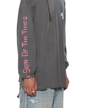 THE SIGN EKCESS LS TEE CHARCOAL