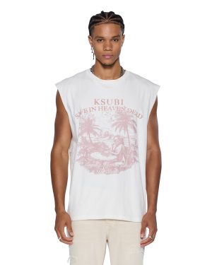 PARADISO CUT OFF TEE VINTAGE WHITE