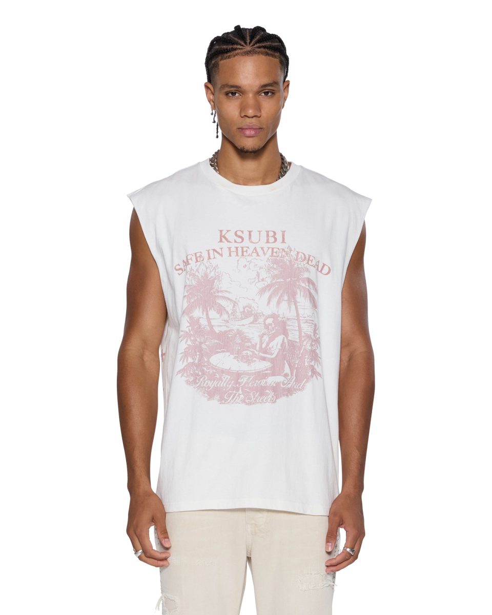 PARADISO CUT OFF TEE VINTAGE WHITE