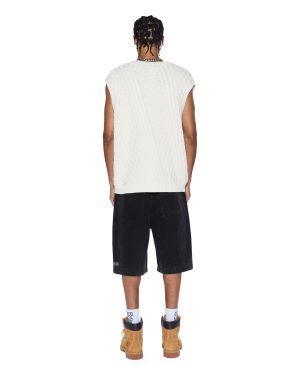 TURNCABLE KNIT VEST VINTAGE WHITE