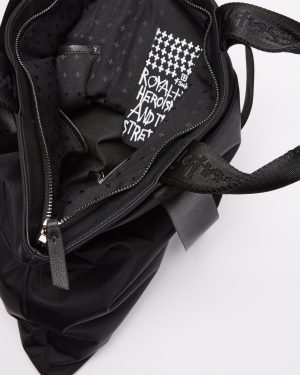 MADE IN HEAVEN NYLON LEATHER TOTE BLACK