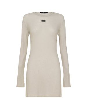 CRAWFORD LS MINI DRESS TAUPE