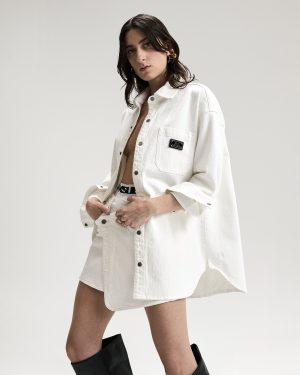 OVERSIZED LS SHIRT ECRU
