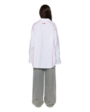 STINGER ASTRA LS SHIRT WHITE/RED