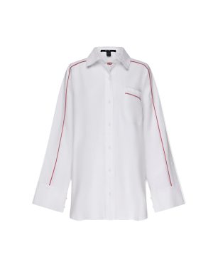 STINGER ASTRA LS SHIRT WHITE/RED