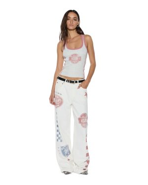 PITT LANE ORIGIN TANK SNOW MARLE/RED