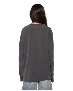 SOTT BOYFRIEND LS TEE CHARCOAL