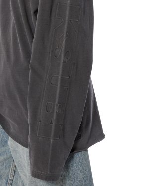 SOTT BOYFRIEND LS TEE CHARCOAL